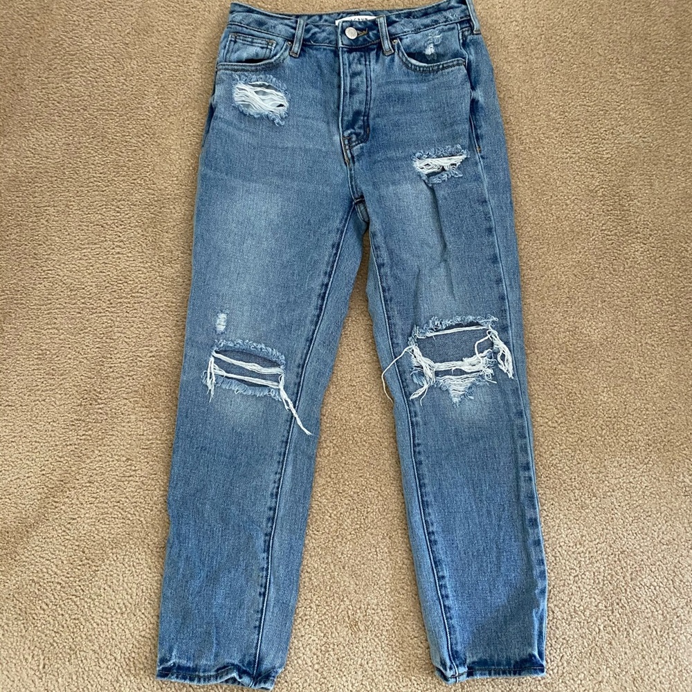 pacsun light wash mom jeans